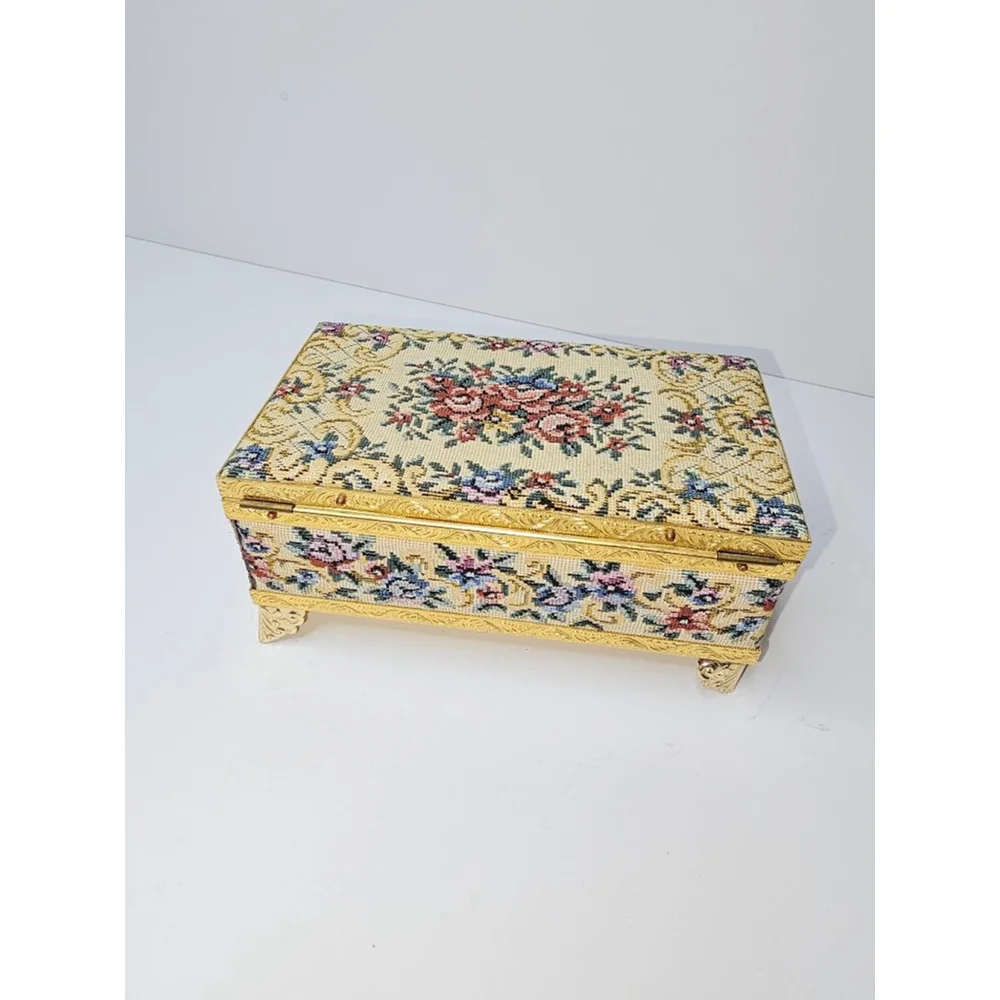Floral Tapestry Jewelry Box